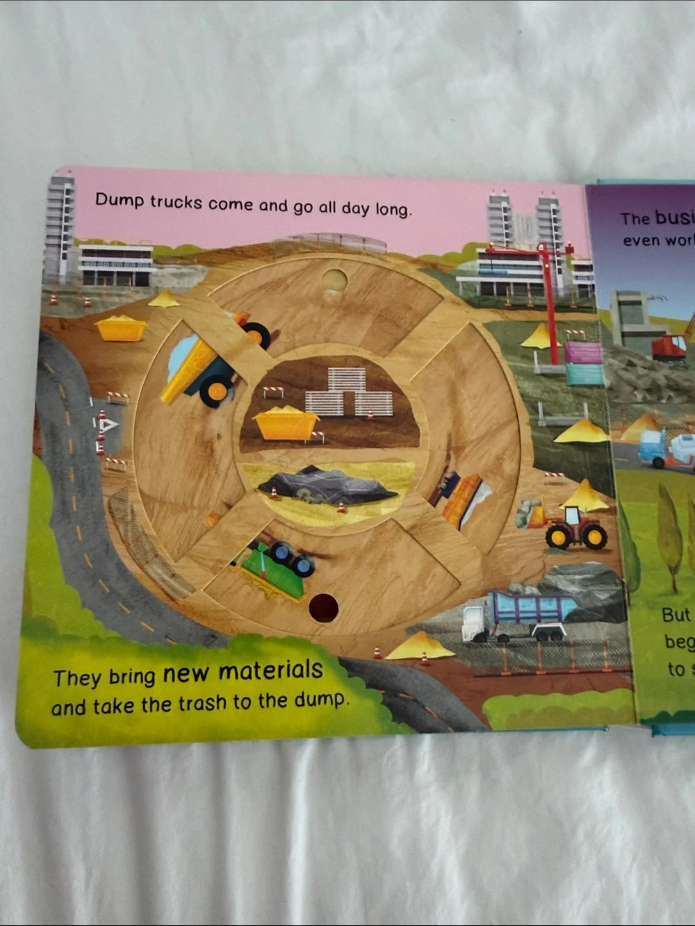 Play-Along Diggers Push Pull Slide and Spin - Blue/Orange Kids Toy Book